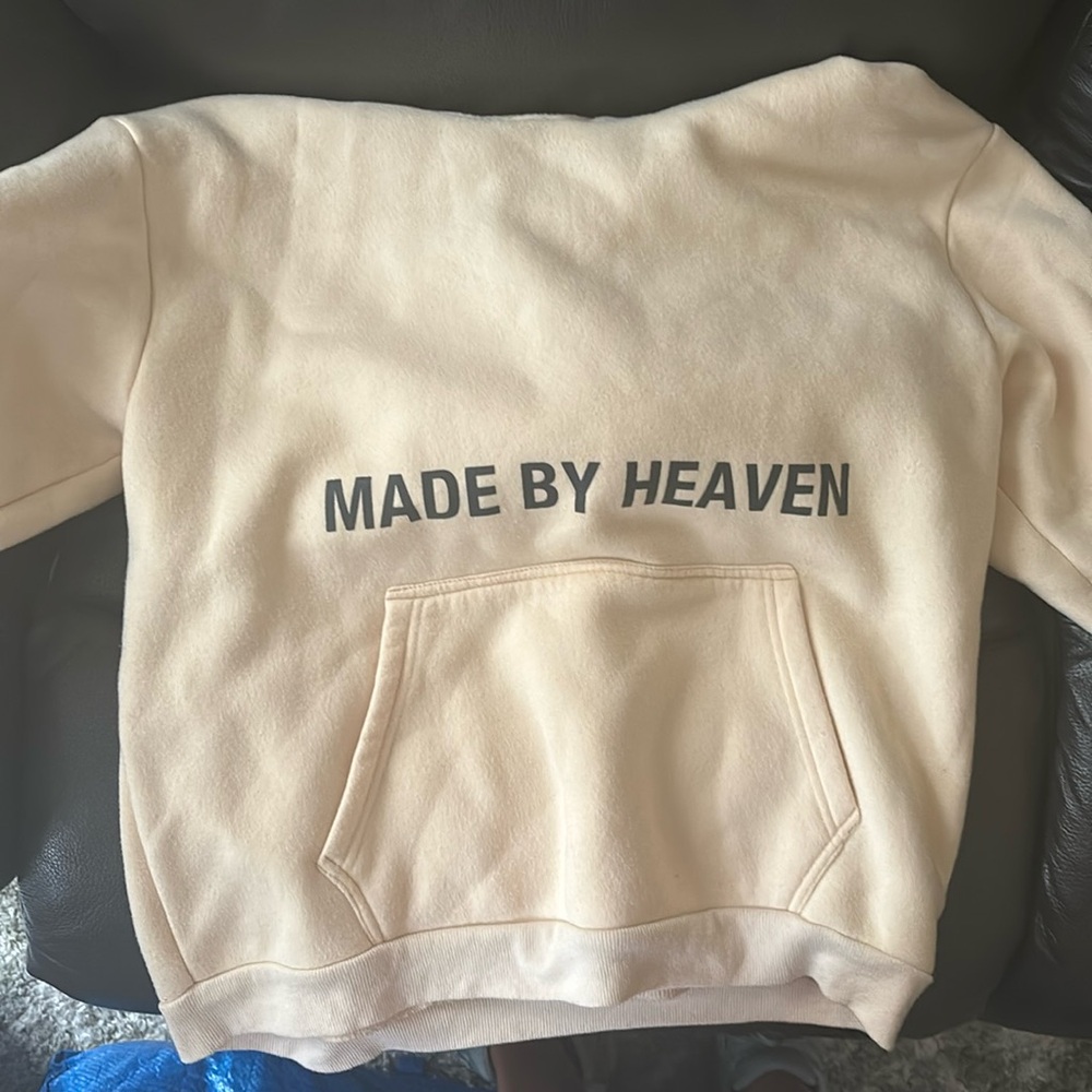 Seek Jesus Made by Heaven super soft tan hoodie M only worn twice